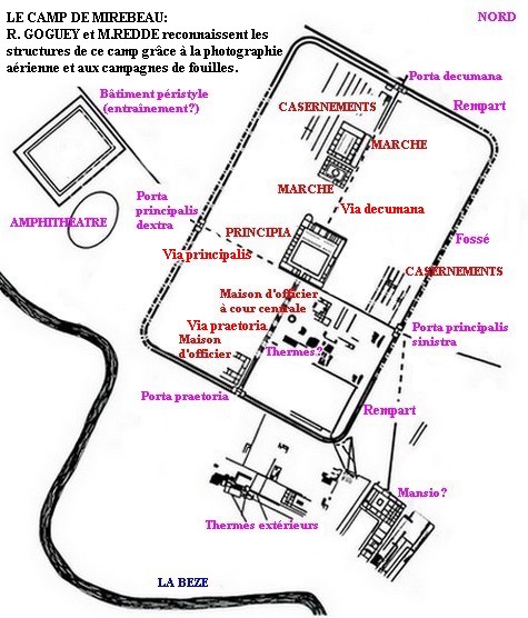 Plan du camp Mirebeau-sur-Bèze