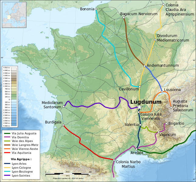 voies romaines en Gaule