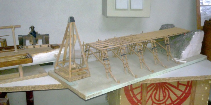 maquette pont sur le rhin